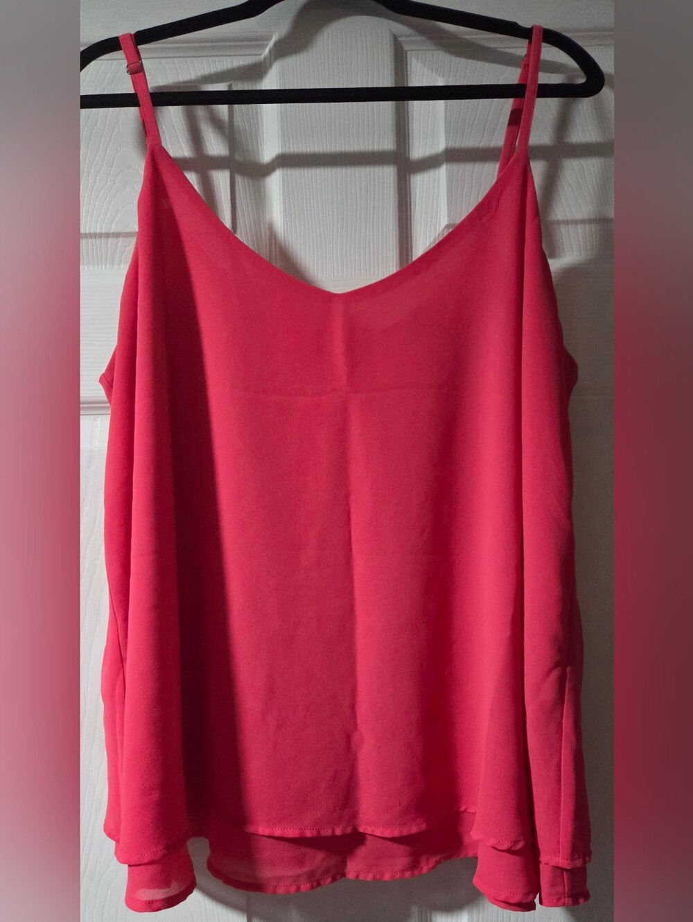 Women's Pink Spaghetti Strap Cami Top